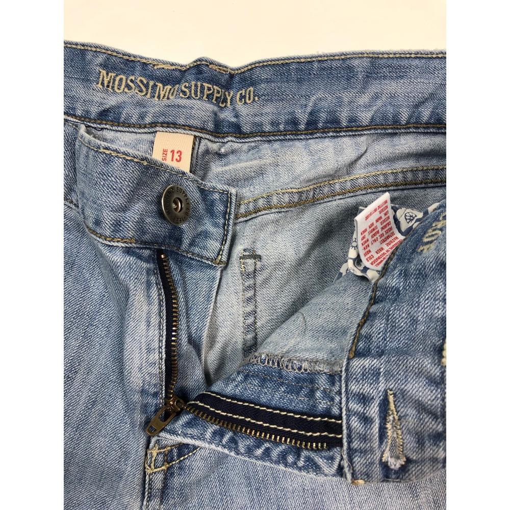 Mossimo Supply Co Juniors 13 cropped Light Wash Denim Jeans - Picture 2 of 5